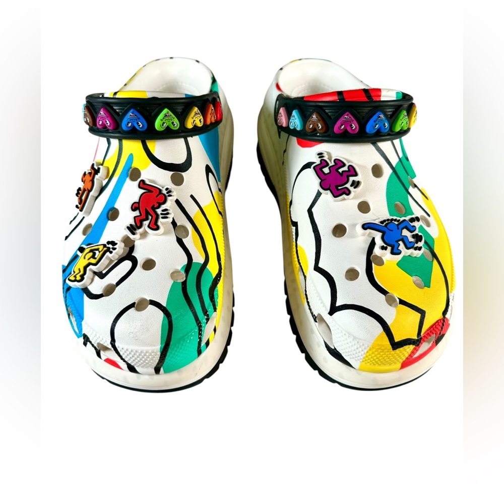 Rare Keith Haring X Crocs Mega Crush Log Limited Edition UNISEX - Picture 1 of 16